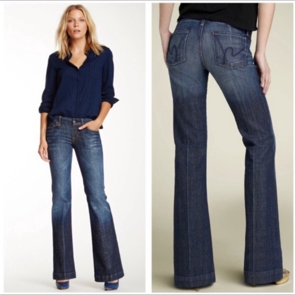 Citizens of Humanity COH Faye Stretch Low Waist Full Leg Jean